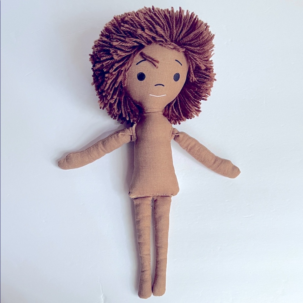 Harperiman Ashton Plush Doll 14” Stuffed Cloth Doll Linen Handmade